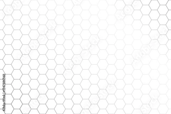 Fototapeta Transparent Honeycomb Pattern Wallpaper with Silver Lines