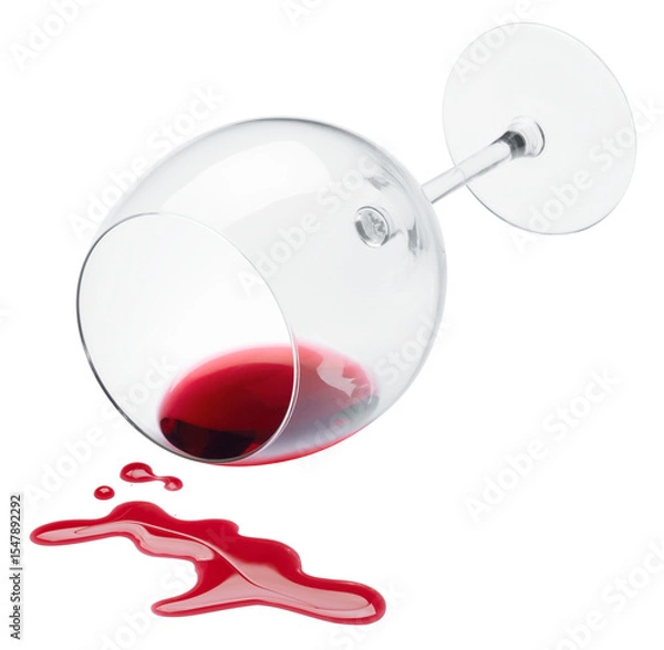 Obraz red wine spilling