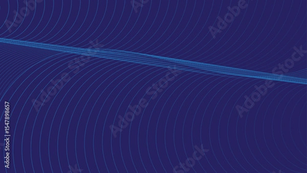 Fototapeta Modern vector deep indigo contour lines flow background