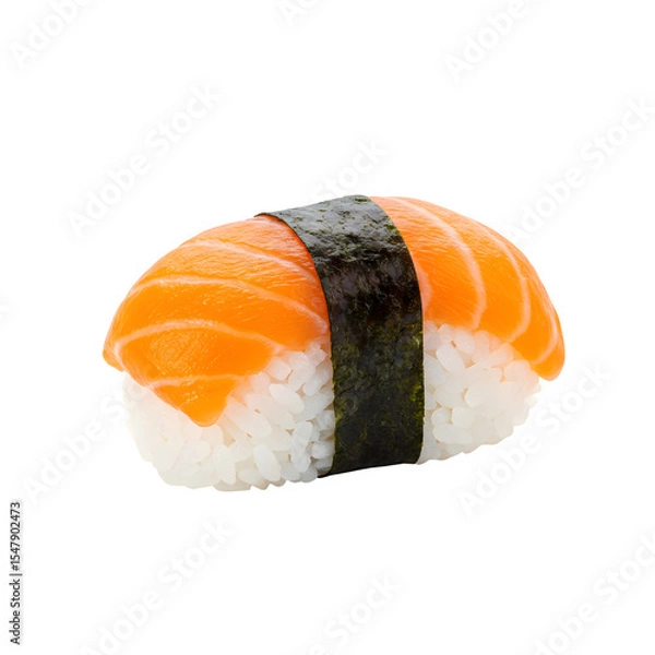 Obraz Japanese Sushi Selection, Isolated on White or Transparent Background