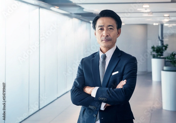 Obraz 腕組みをする男性