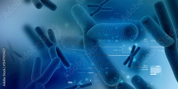 Fototapeta 3d rendering human body chromosomes