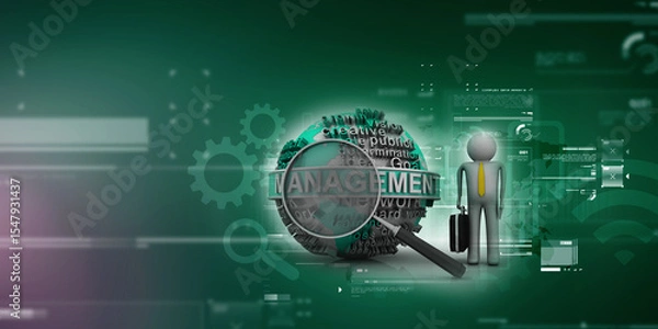 Fototapeta 3d rendering business management concept