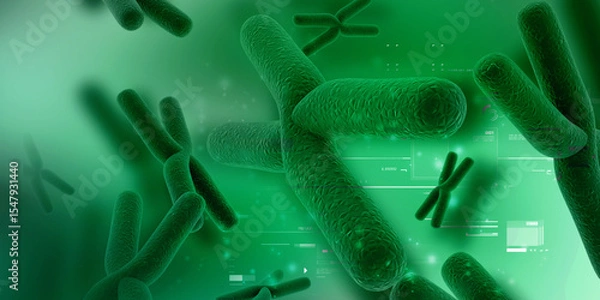 Fototapeta 3d rendering human body chromosomes