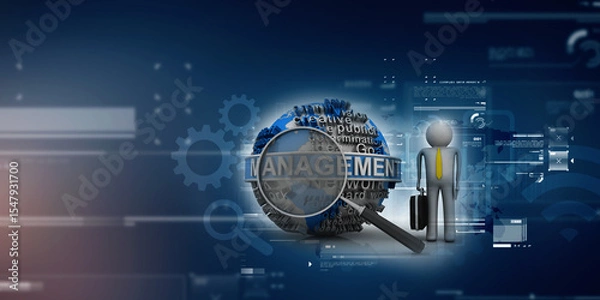 Fototapeta 3d rendering business management concept