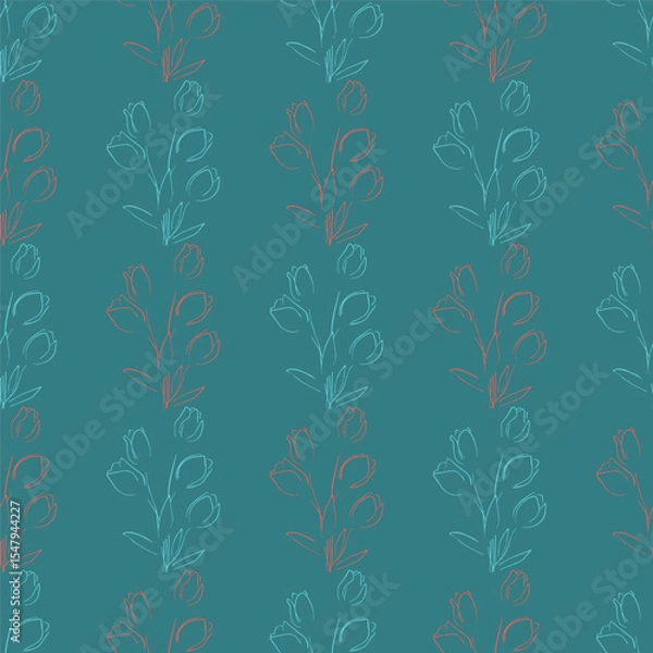 Fototapeta tulip_outline_6-04.eps