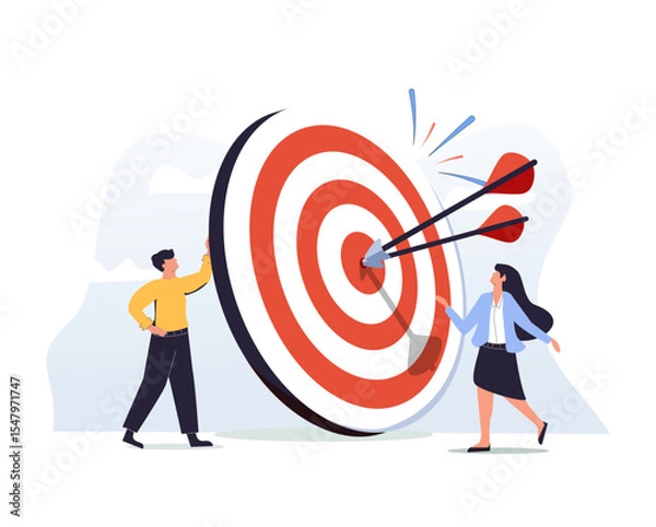 Obraz Setting important goals, Action plan or objective that inspires an organization or its employees to achieve their goals