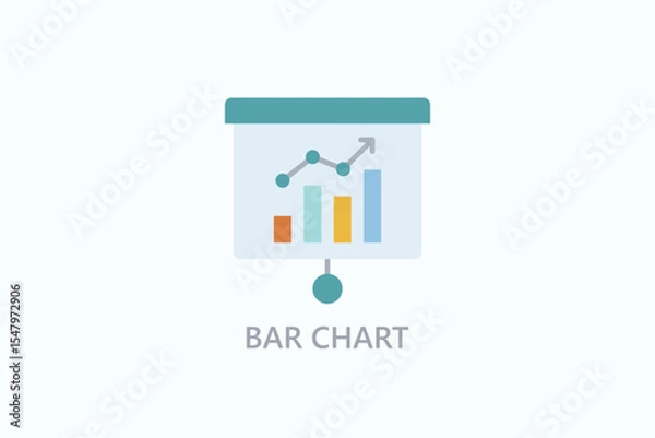 Obraz Bar Chart Icon Or Logo Isolated Illustration