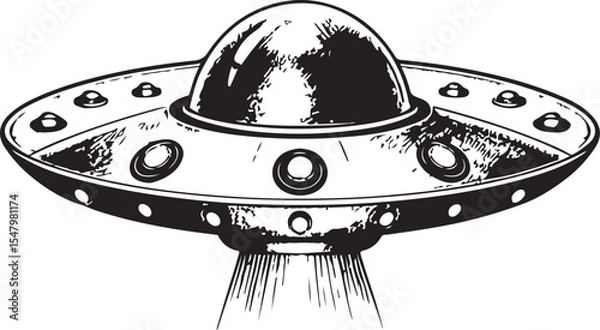 Obraz UFOs soaring near an alien planet