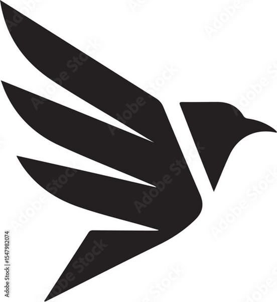 Obraz Abstract flying bird vector icon design
