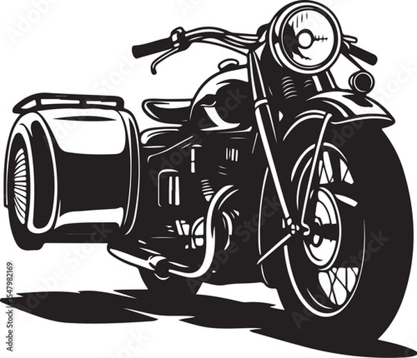 Obraz Grungy silhouette vector illustration of a man on a motorcycle, perfect for a speed-themed party poster design
