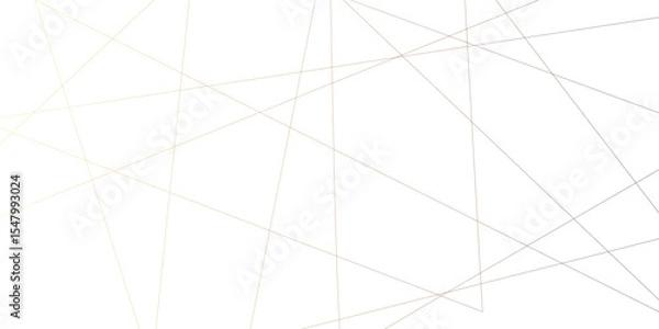 Obraz Abstract luxury gold geometric random chaotic lines with many squares and triangles shape on white background.	