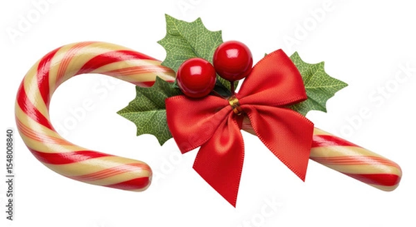 Obraz Isolated Candy Cane with Bow