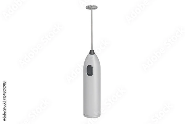 Obraz Milk frother creating delicious foam for coffee, cappuccino, latte, or matcha, transparent background