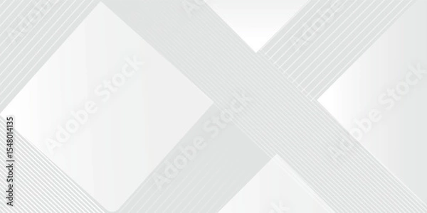Fototapeta Modern Semple background design with diagonal line pattern in grey colour. Vector white horizontal template for business banner nice art