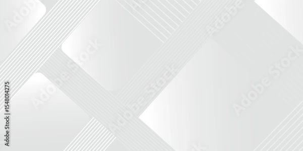 Fototapeta Modern Semple background design with diagonal line pattern in grey colour. Vector white horizontal template for business banner nice