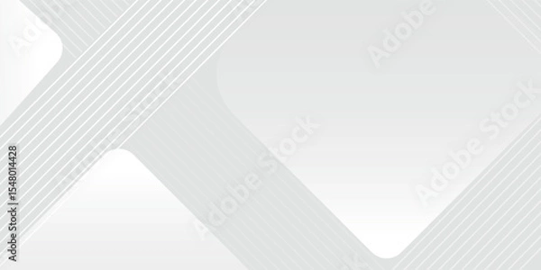 Fototapeta Modern Semple background design with diagonal line pattern in grey colour. Vector white horizontal template for business banner