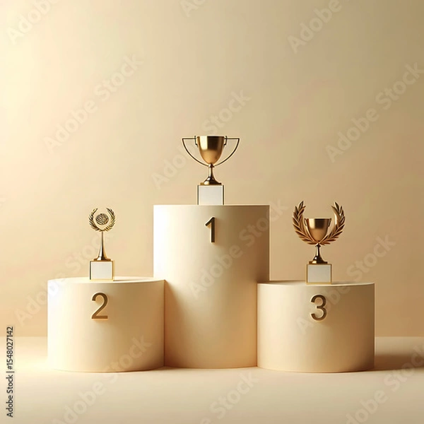 Fototapeta A minimalist display Winners podium