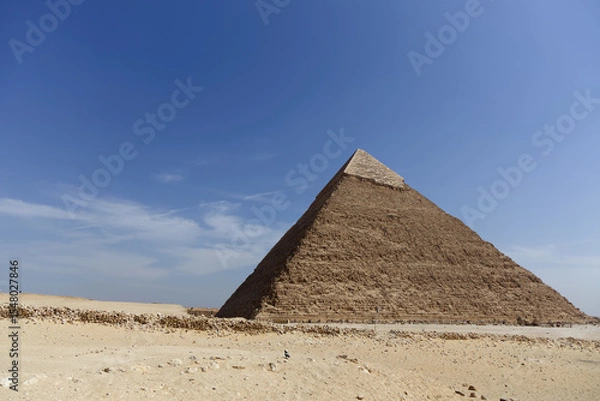 Fototapeta View of the Pyramid of Chephren in Giza, Egypt