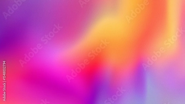 Fototapeta Gradient pink and yellow abstract background with grainy texture