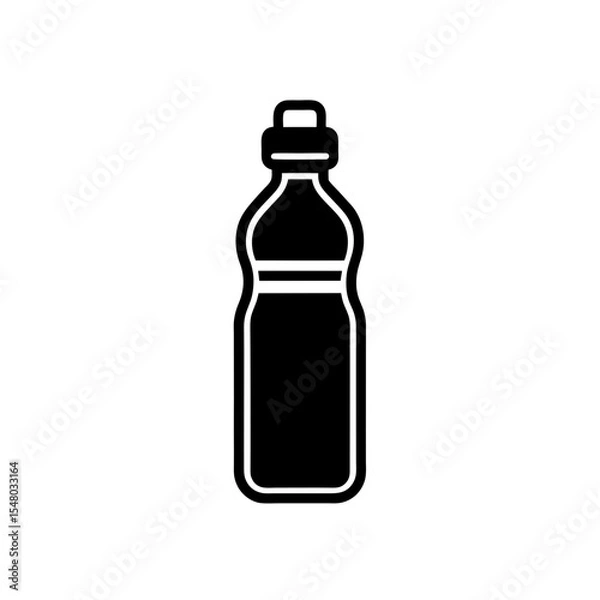 Fototapeta Water Bottle Icon Vector in Flat and Clean Isolated Style