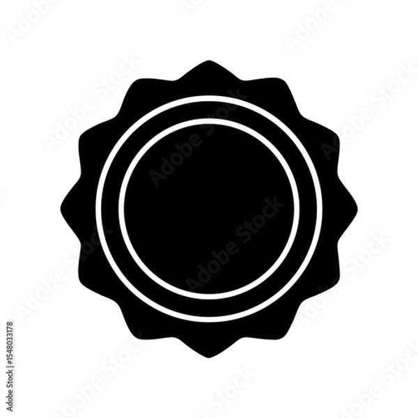 Fototapeta Vegan Label Icon Vector with Flat and Clean Isolated Look