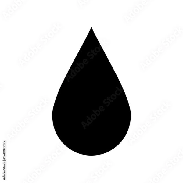 Fototapeta Water Drop Icon Vector with Flat and Clean Isolated Style