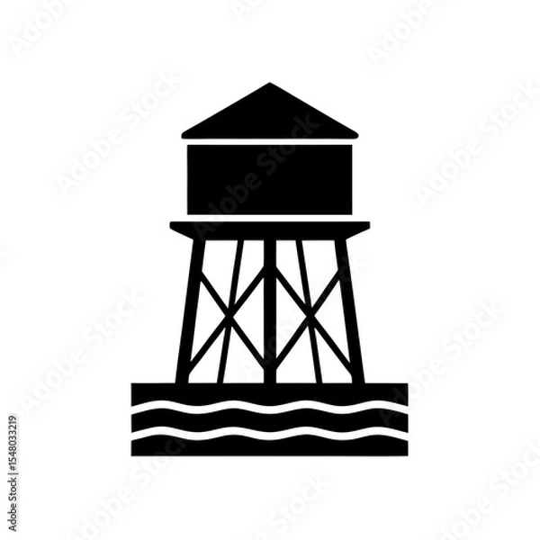 Fototapeta Water Reservoir Icon Vector in Flat and Clean Isolated Look