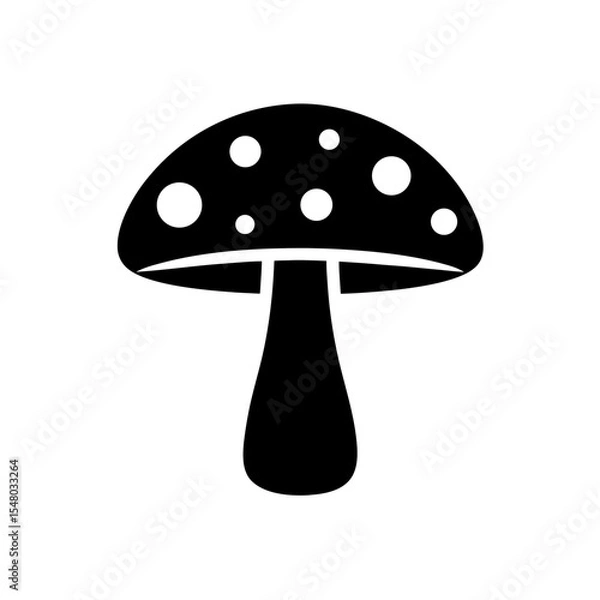 Fototapeta Wild Mushroom Icon Vector in Flat and Clean Isolated Style