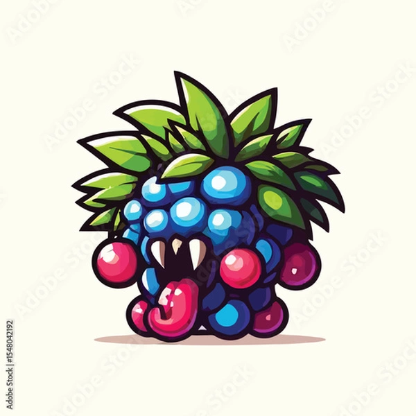 Obraz vector style cute unique undead monster mascot illustration