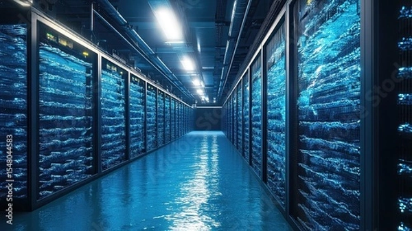 Obraz Eco-friendly data center cooling using ocean water