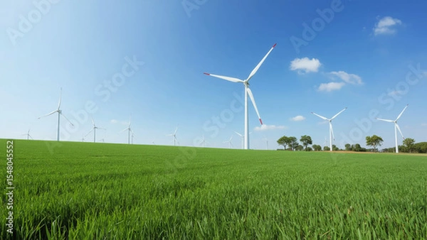 Fototapeta Source Sustainable development and green business based on renewable energy. Environmental and ecological concepts.