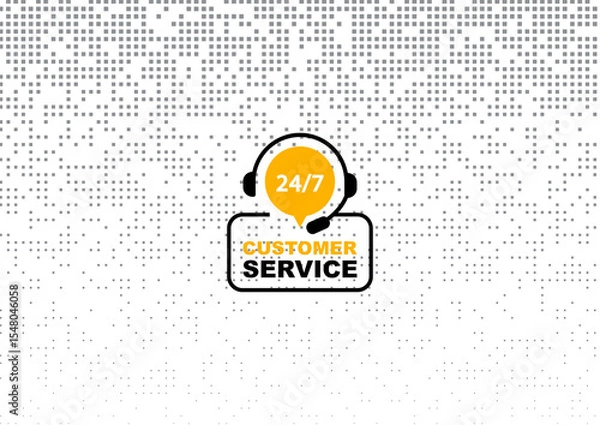 Obraz Creative idea concept for business 24/7 customer service support 