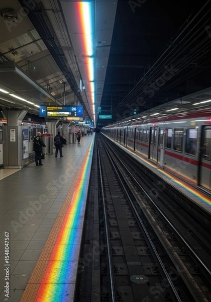 Fototapeta Transportation Station Multiple Parallel Dimensions Reality Travel Hub
