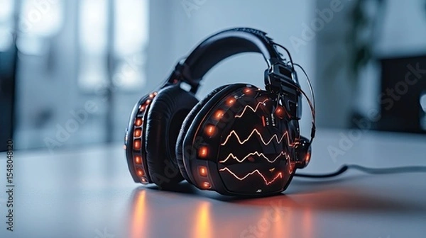 Obraz EEG headset monitoring brain waves in real time