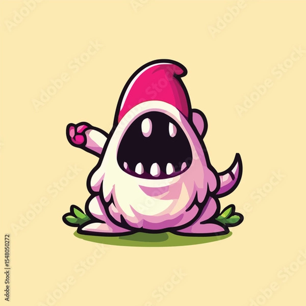 Obraz vector style cute unique undead monster mascot illustration