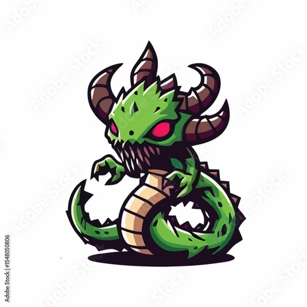 Obraz vector style cute unique undead monster mascot illustration