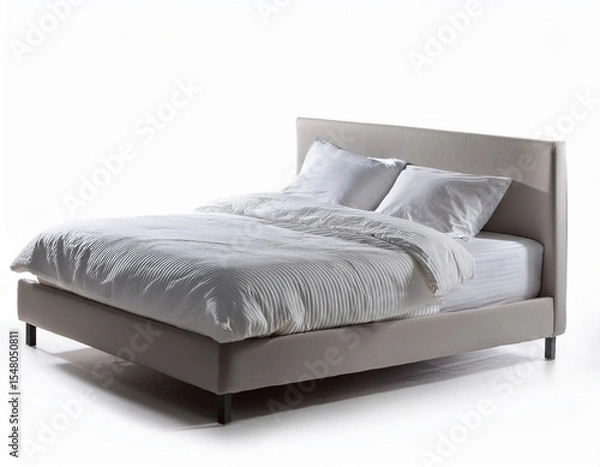Obraz white bed isolated on white background