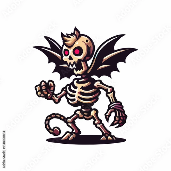 Obraz vector style cute unique undead monster mascot illustration