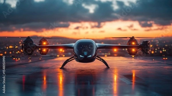 Obraz Electric vertical takeoff and landing (eVTOL) aircraft