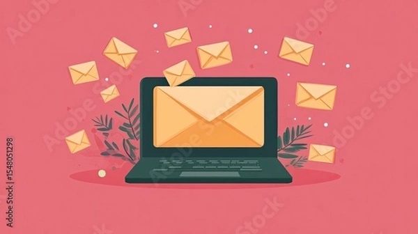 Obraz Email newsletter layout design 