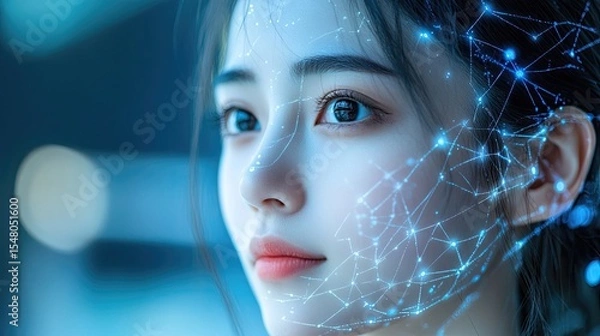 Obraz Emotional AI expressing feelings through facial features