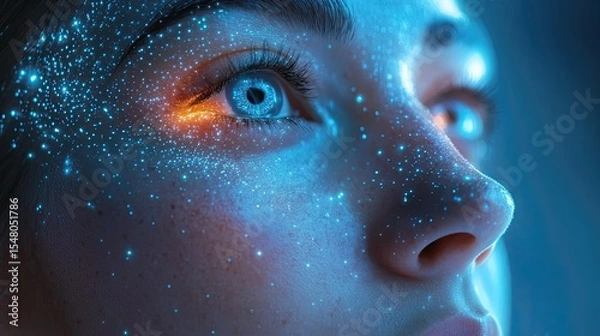 Obraz Emotional AI expressing feelings through facial features