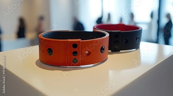 Obraz Emotion-tracking bracelets for mental health studies