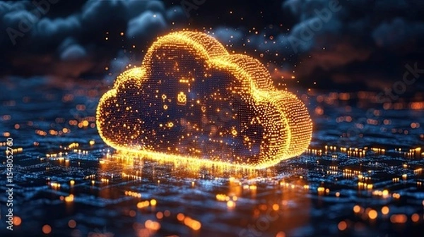 Obraz Encrypted files safely stored in a secure cloud service