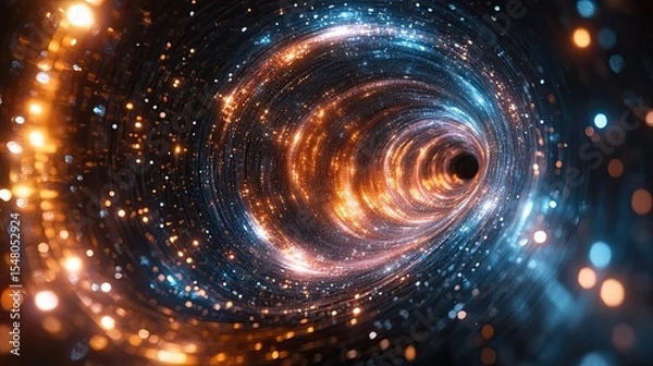 Obraz Energy field distortion in a particle collider