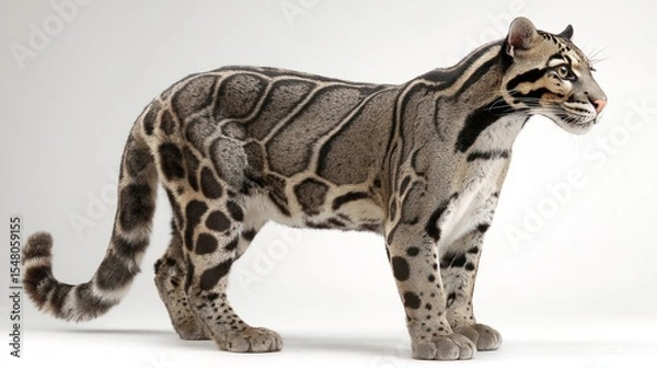 Obraz Profile view of a clouded leopard