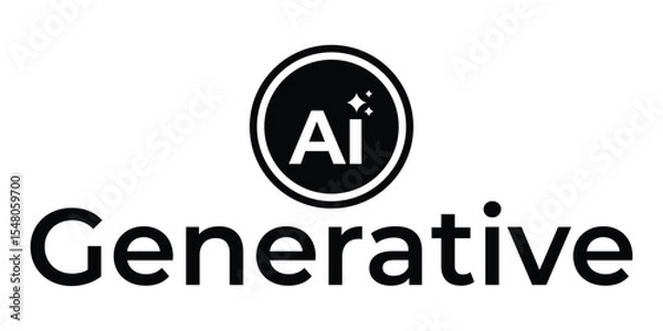 Obraz Generative AI Icon Set – Chatbot, Prompt Toggle, Command Symbols and Magic Stars,