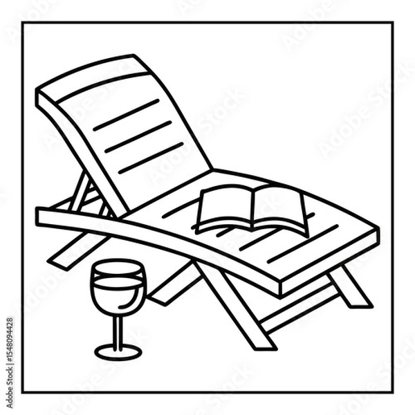 Obraz summer coloring pages vector illustration