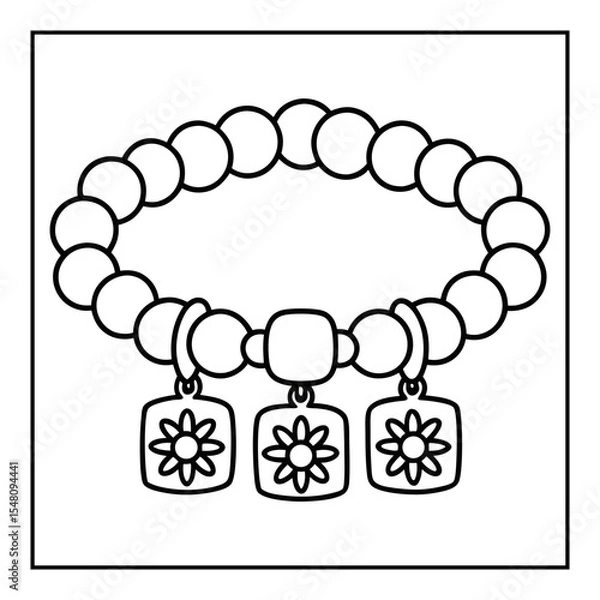 Obraz summer coloring pages vector illustration